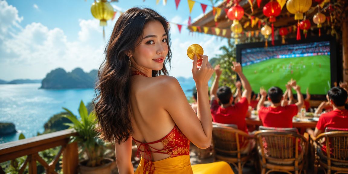 Không gian giải trí casino ven biển tại Ninh Bình với ánh sáng lung linh về đêm