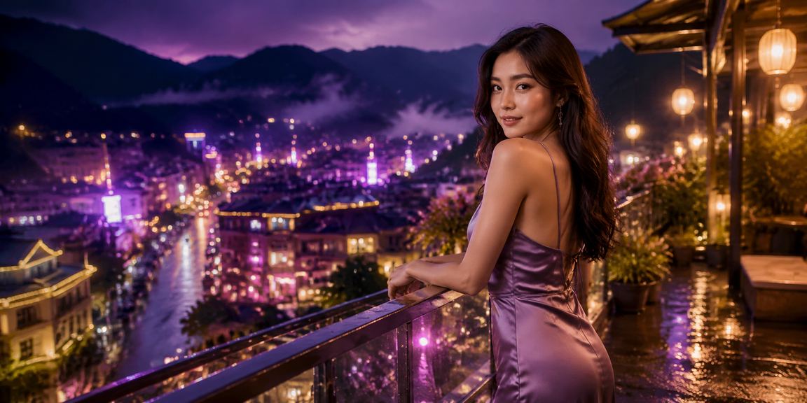 Khung cảnh casino với ánh đèn neon sapa rực rỡ về đêm